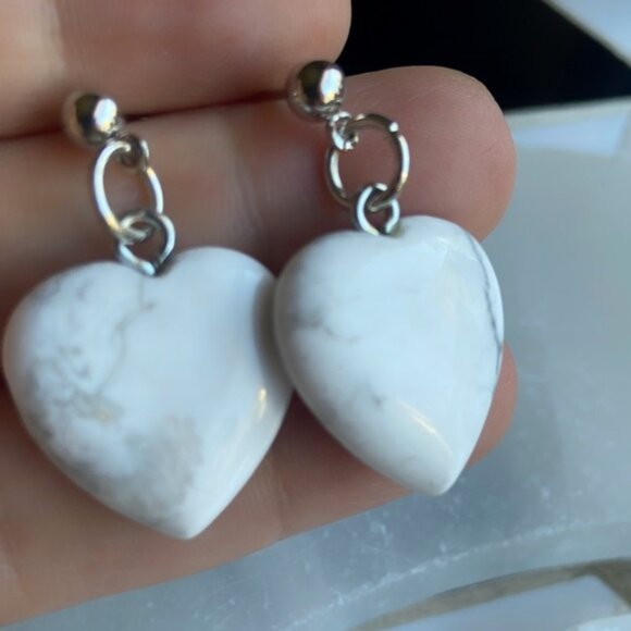 Alquimia White Heart Earrings - Picture 1 of 1